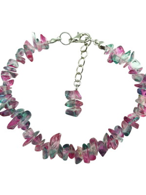 Pulseira murano vintage bijuterias rosa, lilás e azul