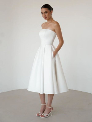 Vestido noiva midi branco