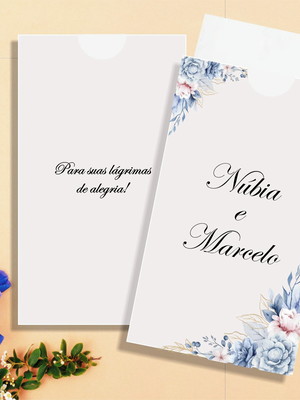 Lagrimas de alegria personalizado com lenço