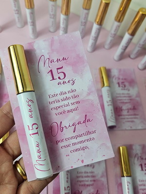 Gloss personalizado lembrancinha para festa de 15 anos