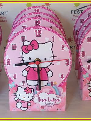 12 relógio centro de mesa premium -hello kitty