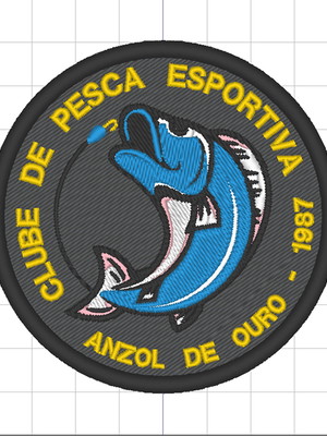 Patches bordados personalizados - pesca esportiva