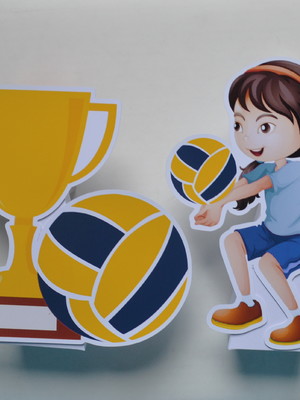 Totem de mesa jogo de vôlei