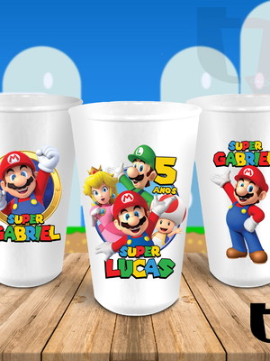 Copo twister 500ml super mario personalizado