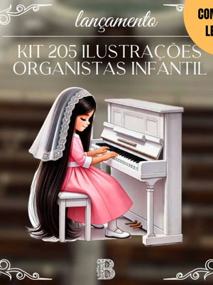 Arquivo digital 205 ilustrações de organistas infantil -1479