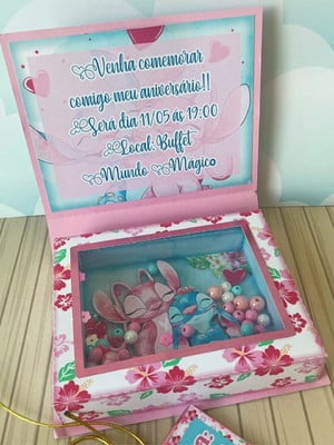 Convite shaker stitch e angel