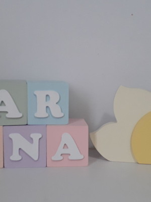 Kit 8 cubos + sol decoração mdf