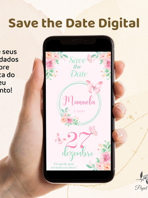 Save the date digital jardim modelo 4