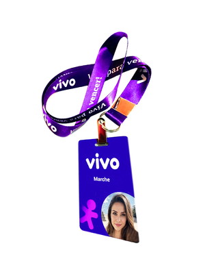 Crachá personalizado com cordão personalizado
