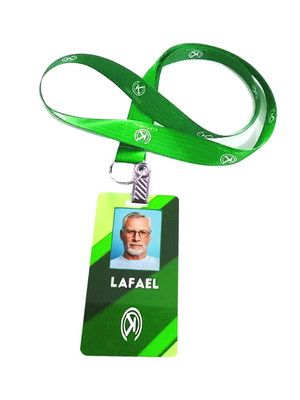Cordão personalizado com crachá personalizado