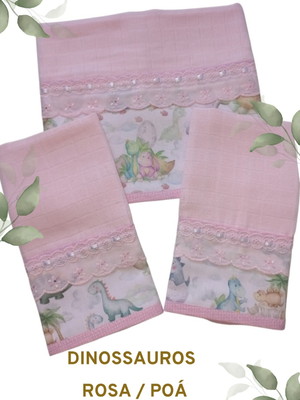 Kit fraldas personalizadas - dinossauros