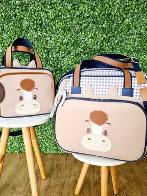Bolsa maternidade grande + bolsa passeio cavalinho