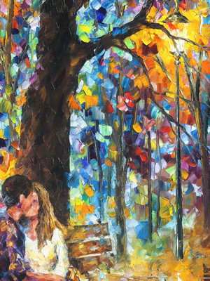 Quadro clássico de leonid afremov - felicidade.