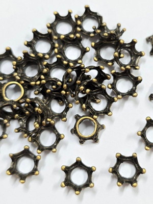 Coroa ouro velho metal 5x10mm-30peça