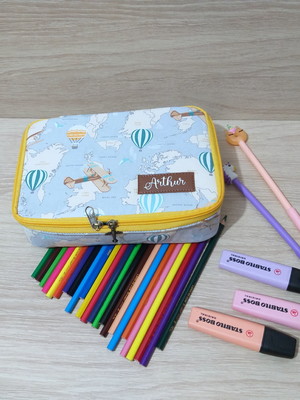 Estojo 100 pens estampado ou liso personalizado com nome