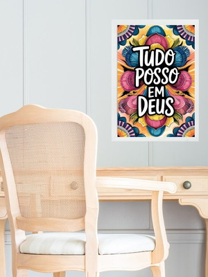 Quadro tudo posso em deus