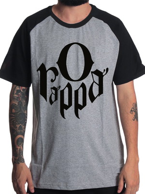 Camiseta raglã o rappa rockwear preta