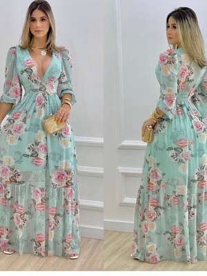 Lindíssimo vestido corte delicado veste super bem