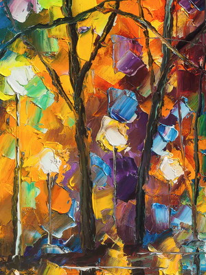 Quadro clássico de leonid afremov - reflexões do espírito.