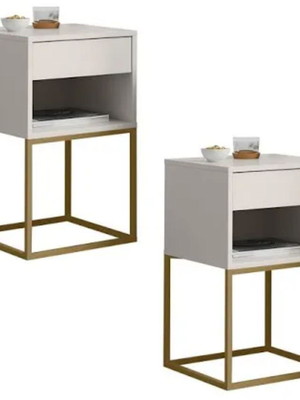 Criado mudo industrial e mdf