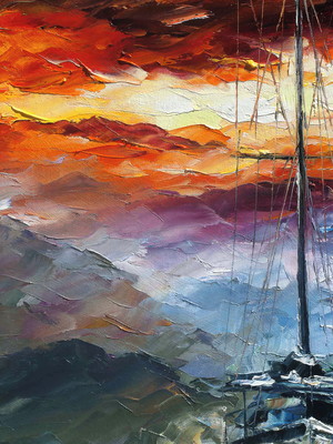 Quadro clássico de leonid afremov - chuva iminente.