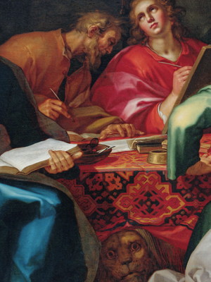 Quadro clássico de abraham bloemaert - "os quatro evangelist