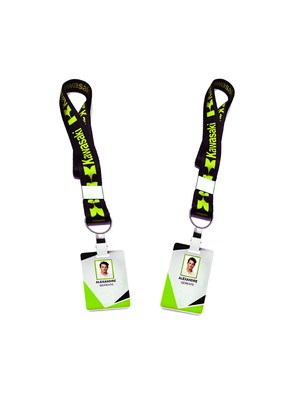 Cordão com crachá ambos personalizados kit com 25 unidades