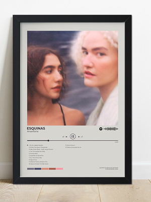 Quadro moldura spotify anavitória esquinas
