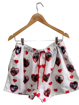 Short personalizado com foto carinhas meu amor