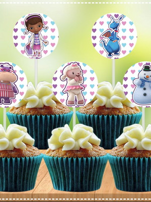Topper para cupcake doutora brinquedos (arte digital)