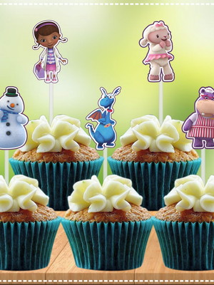 Topper para cupcake doutora brinquedos (arte digital)