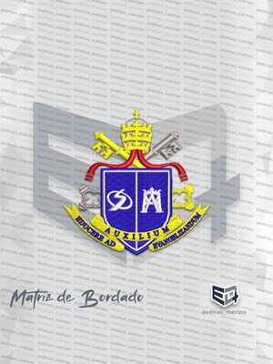 Matriz de bordado brasão unisalesiano logo