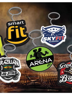 Chaveiros personalizados academia com sua logo