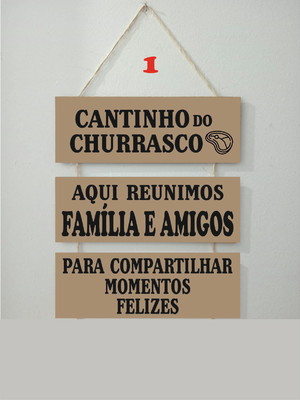Placa decoração em mdf gravação a laser churrasco, cosinha,
