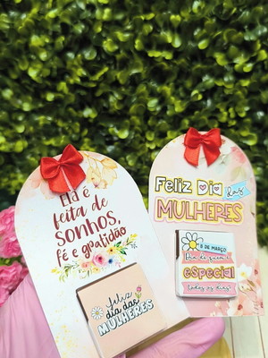 Card com tablete cacau show 5g- dia da mulher