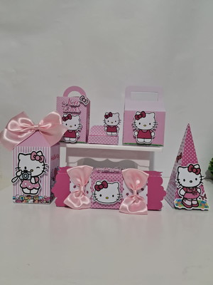 Kit festa: 24 lembrancinhas personalizadas hello kitty
