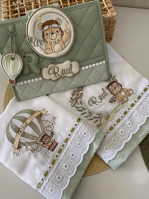 Fraldas urso aviador (contém 02 peças)