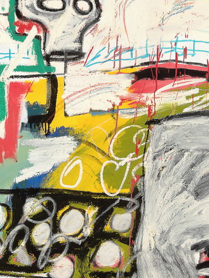 Quadro clássico de jean michel basquiat - anjo desesperado.