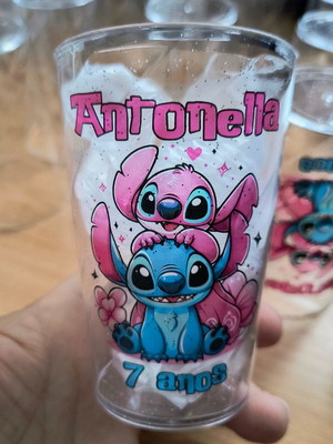 Copos twister 300ml personalizado sem tampa stich