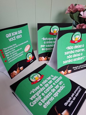 Plaquinhas de mesa boteco samba e pagode verde