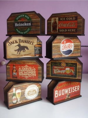 Porta guardanapo mdf - vintage retrô