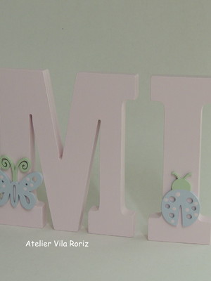 Dupla de letras iniciais 20cm (nome composto) jardim!