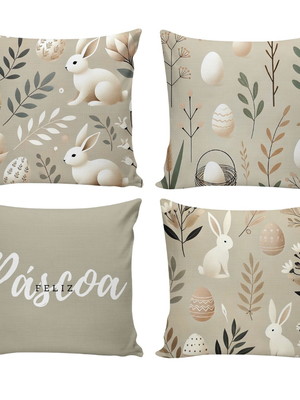 4 capas de almofadas decorativa lindas estampas páscoa