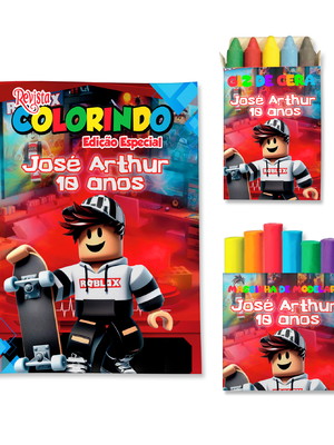 Kit colorir com massinha roblox