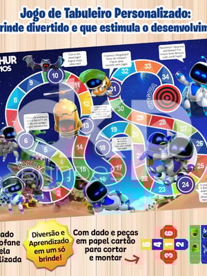 Jogo de tabuleiro personalizado astro bot