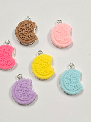 20peça-pingente infantil bolacha oreo 20mm p/brinco pulseira