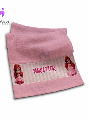Toalhas lavabinho personalizadas princesas 5 uni