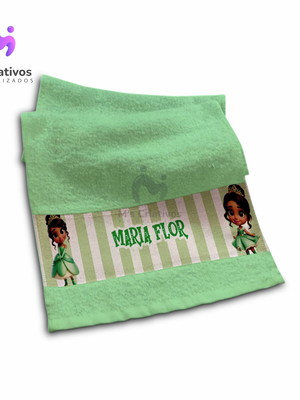 Toalhas lavabinho personalizadas princesas 5 uni