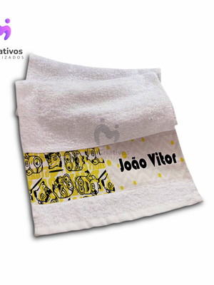 Toalhas lavabinho personalizadas minions 5uni