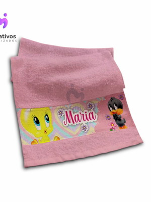 Toalhas lavabinho personalizadas looney tunes 5 uni